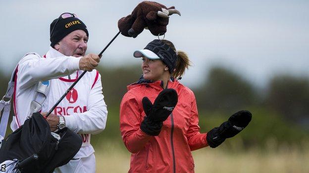 Amy Boulden's third round at Turnberry included five birdies and one bogey