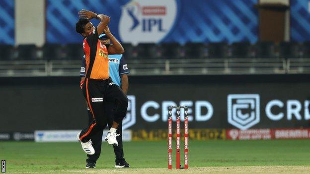 Sunrisers Hyderabad seamer Thangarasu Natarajan