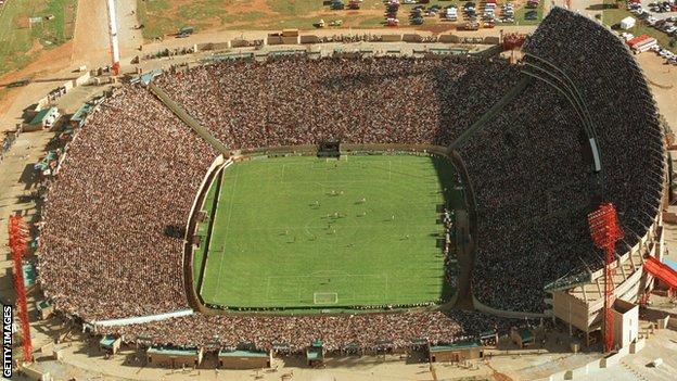 General View of the Soccer City Stadium during the African Cup of Nations Final between South Africa and Tunisia