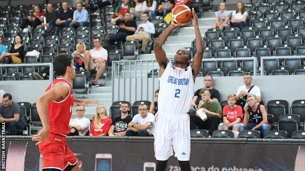 Great Britain in action in the win over Hungary