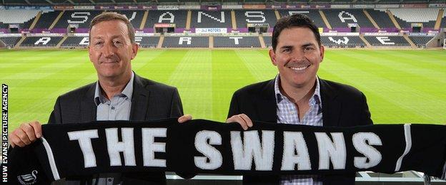 Jason Levien (right) with Huw Jenkins