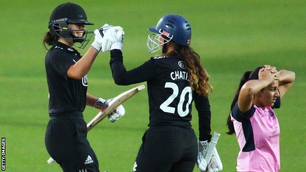 Surrey celebrate winning the London Cup for the first time