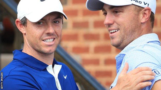 Rory McIlroy (left) and Justin Thomas