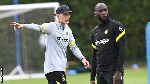 Thomas Tuchel and Romelu Lukaku