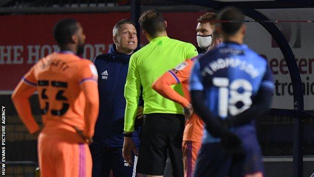 Neil Harris sent off by referee