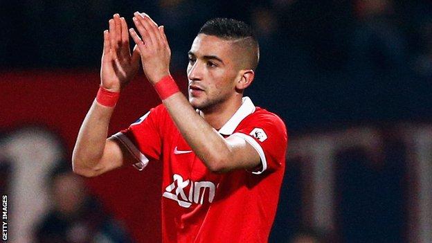 Morocco's Hakim Ziyech named best footballer in Dutch league