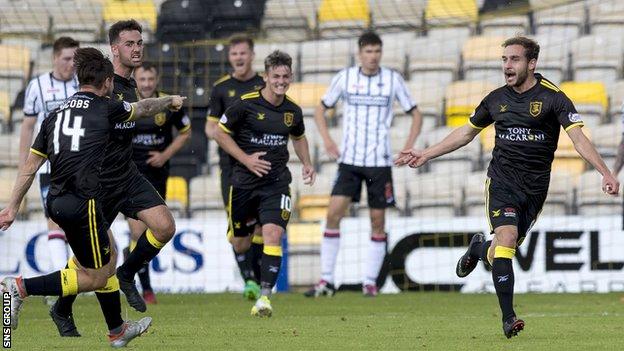 Keaghan Jacobs (far left) and Scott Pittman (far right) have been key players for Livingston this term