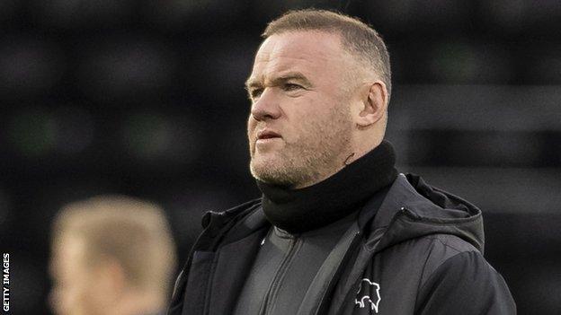 Derby County caretaker boss Wayne Rooney