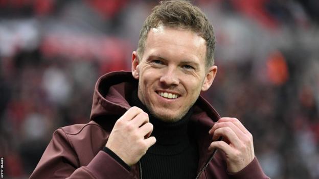Julian Nagelsmann looks on during his time as Bayern Munich manager