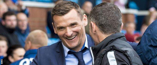 Kilmarnock manager Lee McCulloch is all smiles