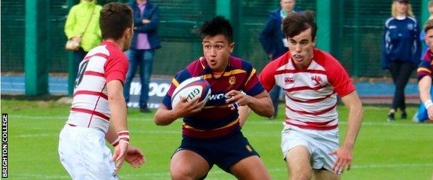 Marcus Smith playing for Brighton College