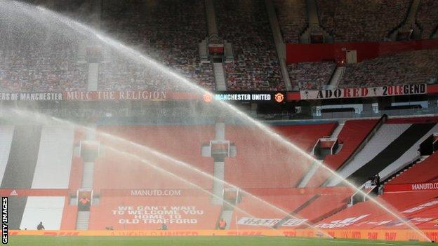 Sprinklers at Old Trafford