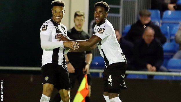 Wes Thomas's ninth goal of the season lifted Notts to sixth in the National League