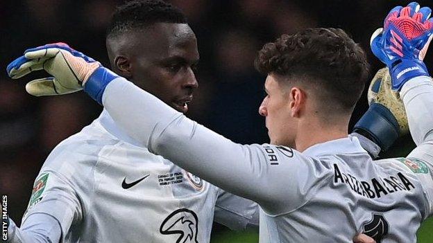 Kepa Arrizabalaga and Edouard Mendy