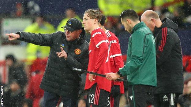 Savage and Iqbal receive instructions from Ralf Rangnick