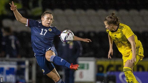 Scotland forward Kirsty Hanson