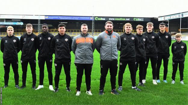 Castleford Tigers' academy staff and players