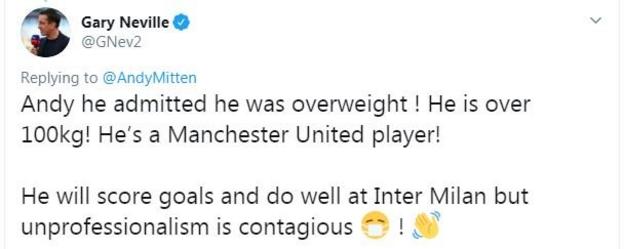 Gary Neville tweet