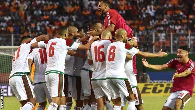 Morocco celebrate reaching the World Cup