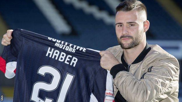 Dundee striker Marcus Haber