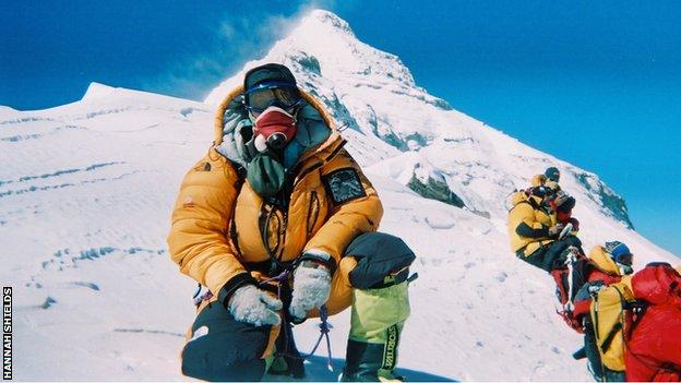 Hannah Shields on the way to climbing Mount Everest in 2007