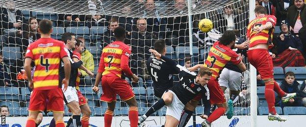 Liam Lindsay scores for Partick Thistle against Dundee
