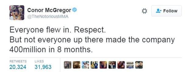Conor McGregor tweet