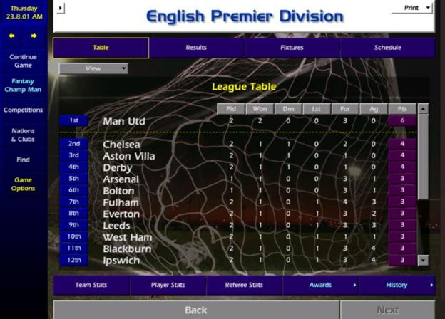 which league starts earliest in championship manager 01/02