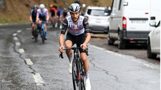 Adam Yates in action at the Tour de Romandie