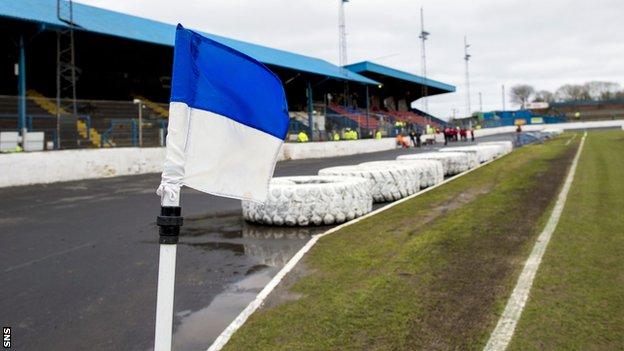 Cowdenbeath's Central Park ground at the time of Rangers' last visit