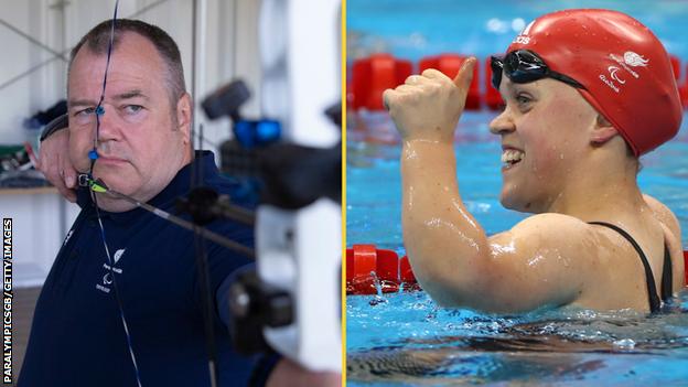 Archer John Stubbs (left) and swimmer Ellie Simmonds (right)