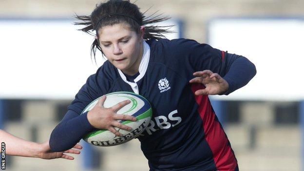 Scotland try-scorer Lisa Thomson