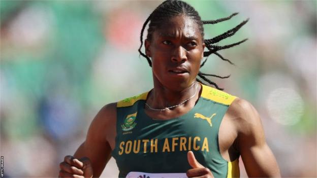 Caster Semenya competes at the World Championships in Athletics in Oregon in 2022