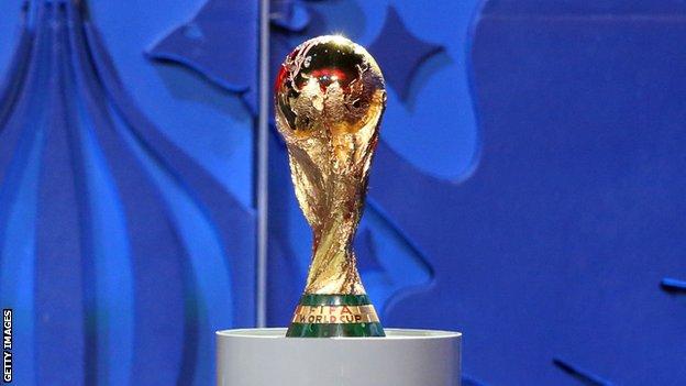 The World Cup trophy