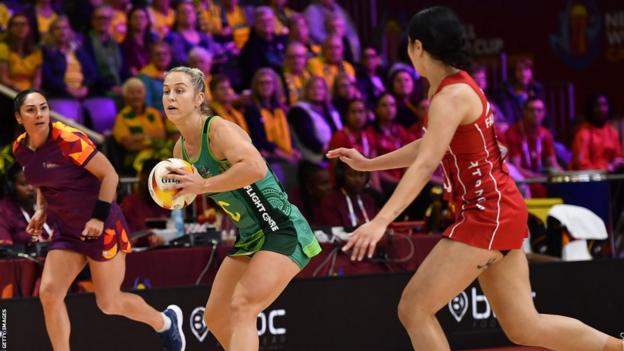 Jamie-Lee Price playing for Australia against Tonga