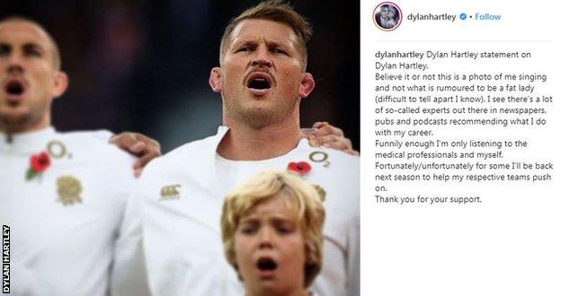 Dylan Hartley on Instagram