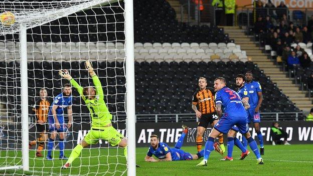 Hull's Kamil Grosicki scoring his first goal against against Bolton