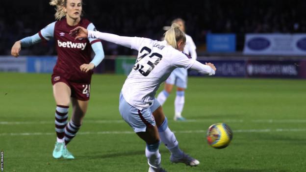 Adriana Leon scores for Aston Villa against West Ham
