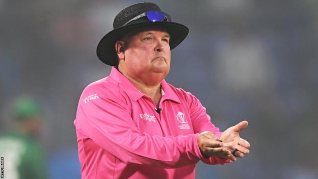 Match umpire Marais Erasmus