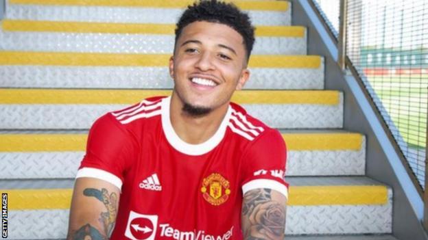 Jadon Sancho returns to north-west England from Germany having previously played for Manchester City