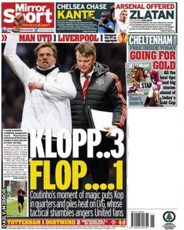 Friday's Daily Mirror