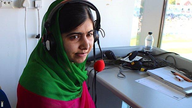 Malala Yousafzai in the commentary box