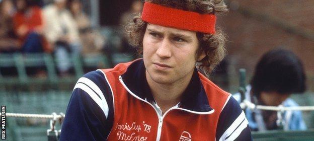 John McEnroe wearing his United States Davis Cup '78 tracksuit top
