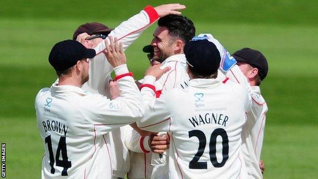 Jimmy Anderson has now taken 260 of his career haul of 731 first-class wickets for Lancashire