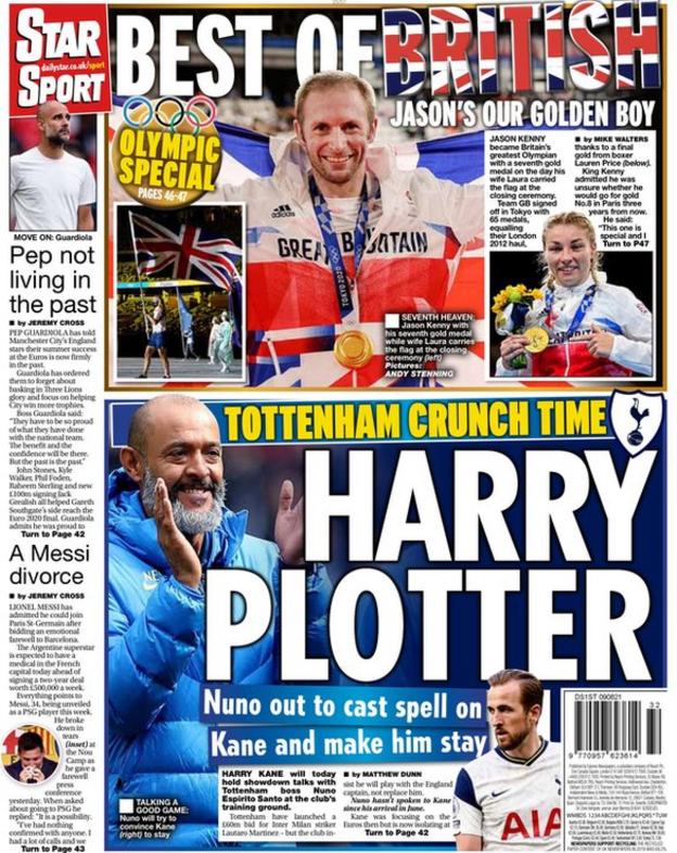 Monday's Daily Star back page
