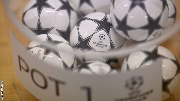 Champions League draw balls