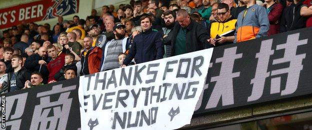 Nuno is welcomed location  by Wolves fans