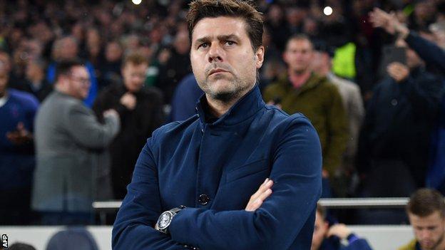 Tottenham boss Mauricio Pochettino on the touchline