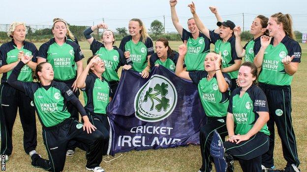 Ireland celebrate winning the World Twenty20 qualifying tournament in Bangkok last month