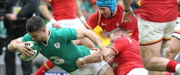 Conor Murray scored Ireland's try against Wales